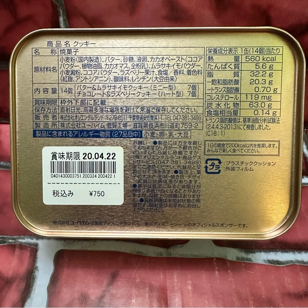 Disney Universal Studios Tokyo Japan Mickey and Minnie Cookie Tin